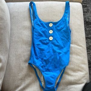 SOLID & STRIPED Brand new never worn blue bathing suit